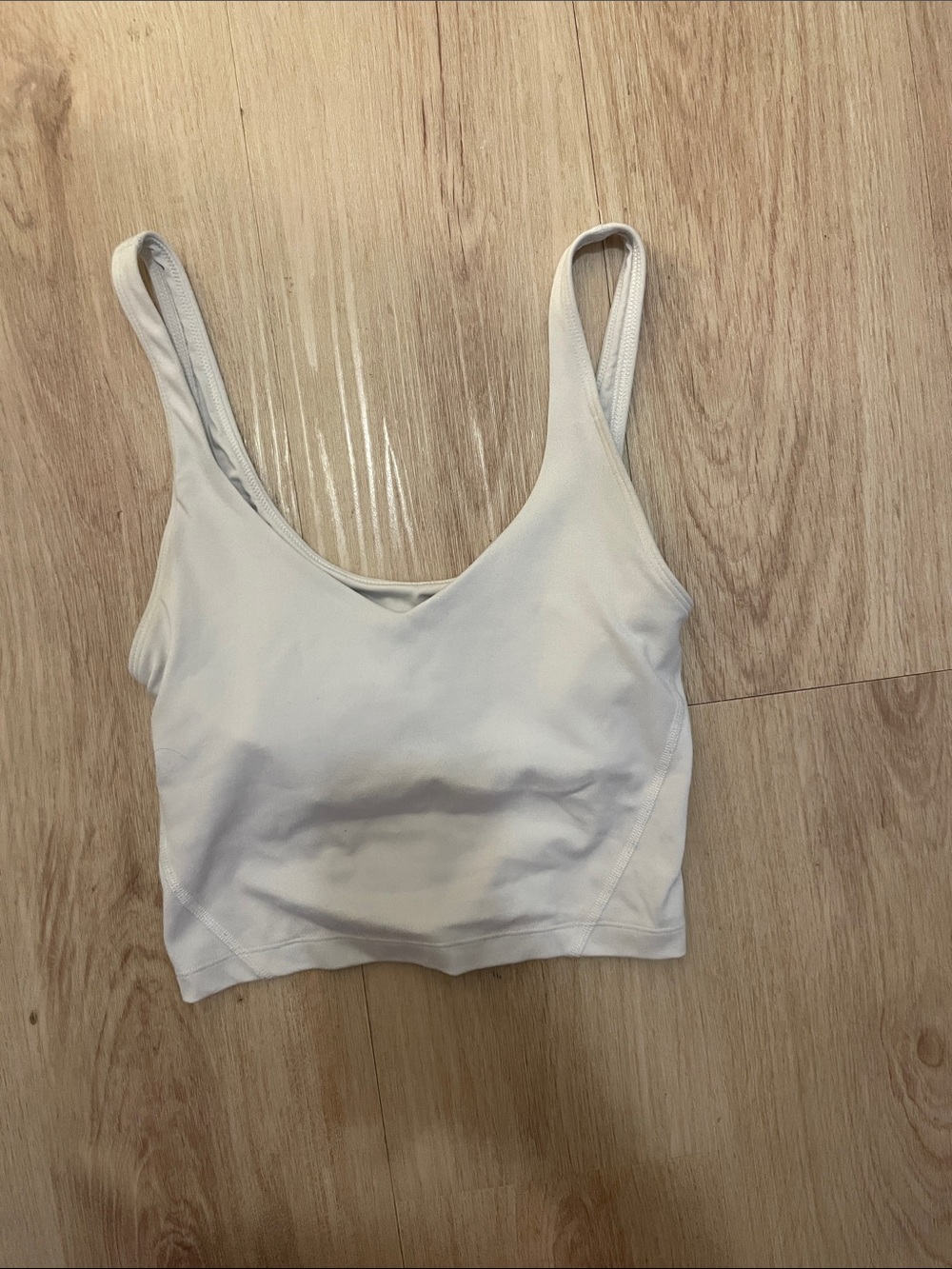 Minimal White Scoop Crop Tank